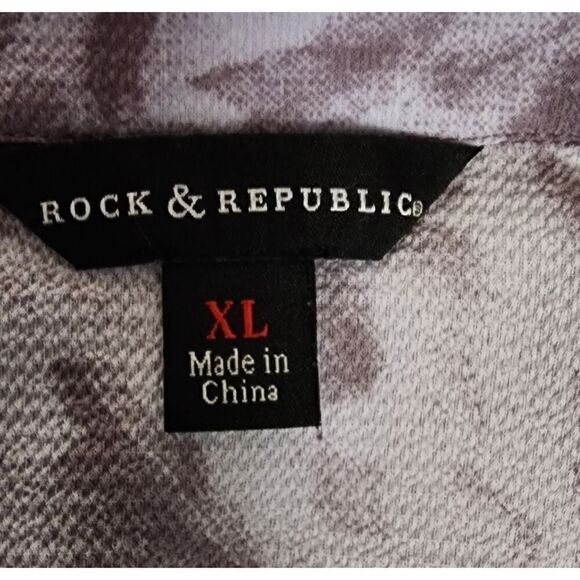 Rock & Republic Tie Dye Blouse Tunic Blouse Size 1X Lavender - Picture 8 of 8